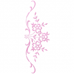 Flowers And Tree Embroidery Design 2